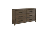main view of Cambridge Brown Upholstered Storage Bedroom Set bed