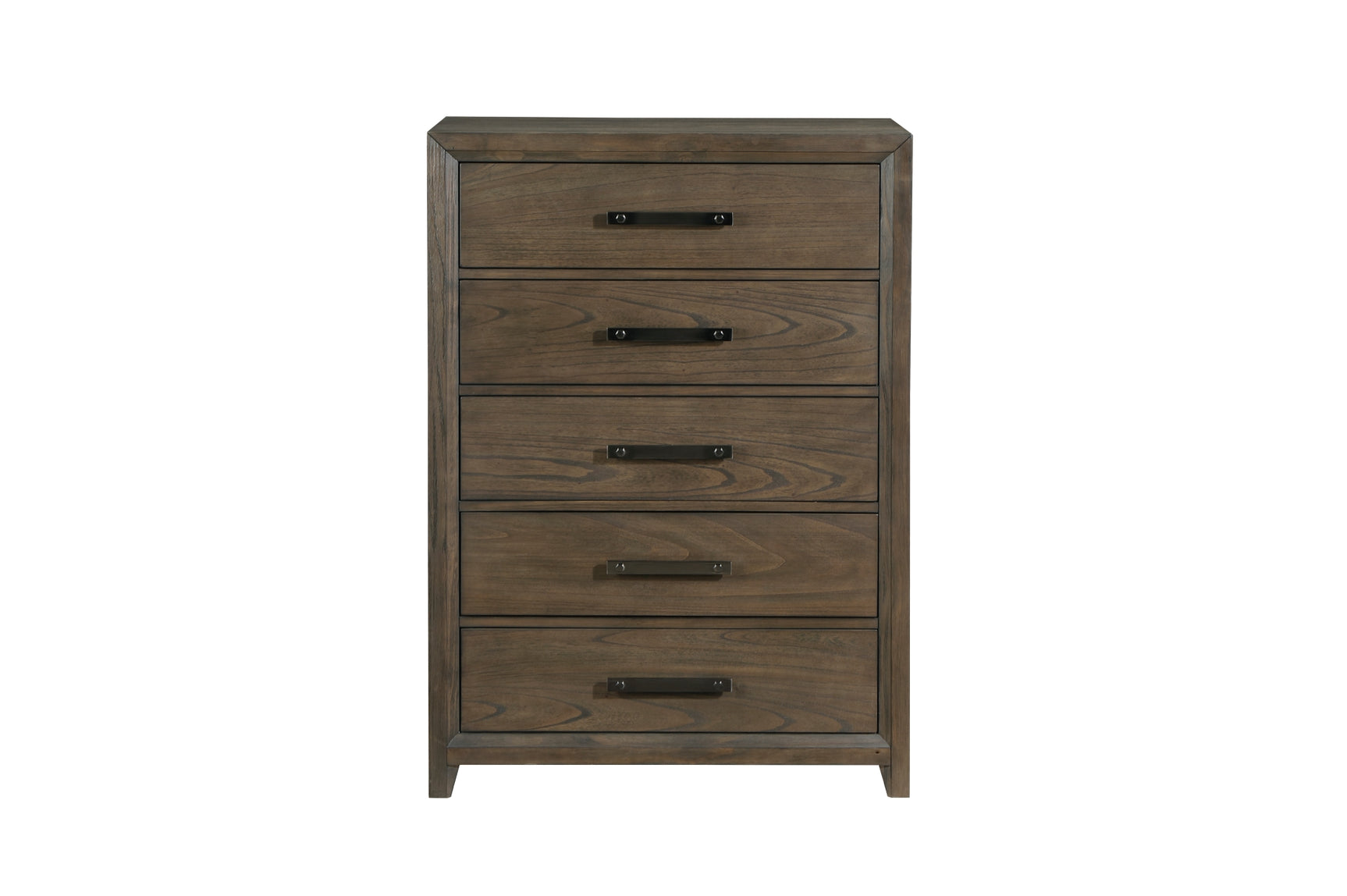 side view of Cambridge Brown Upholstered Storage Bedroom Set bed