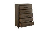 main view of Cambridge Brown Upholstered Storage Bedroom Set bed