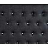 Aveline Black Faux Alligator Faux Leather Upholstered Queen Bed upholstery texture close-up
