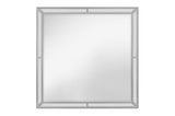 Main view of Aveline Silver Faux Leather Upholstered Tufted Panel Bedroom Set bed