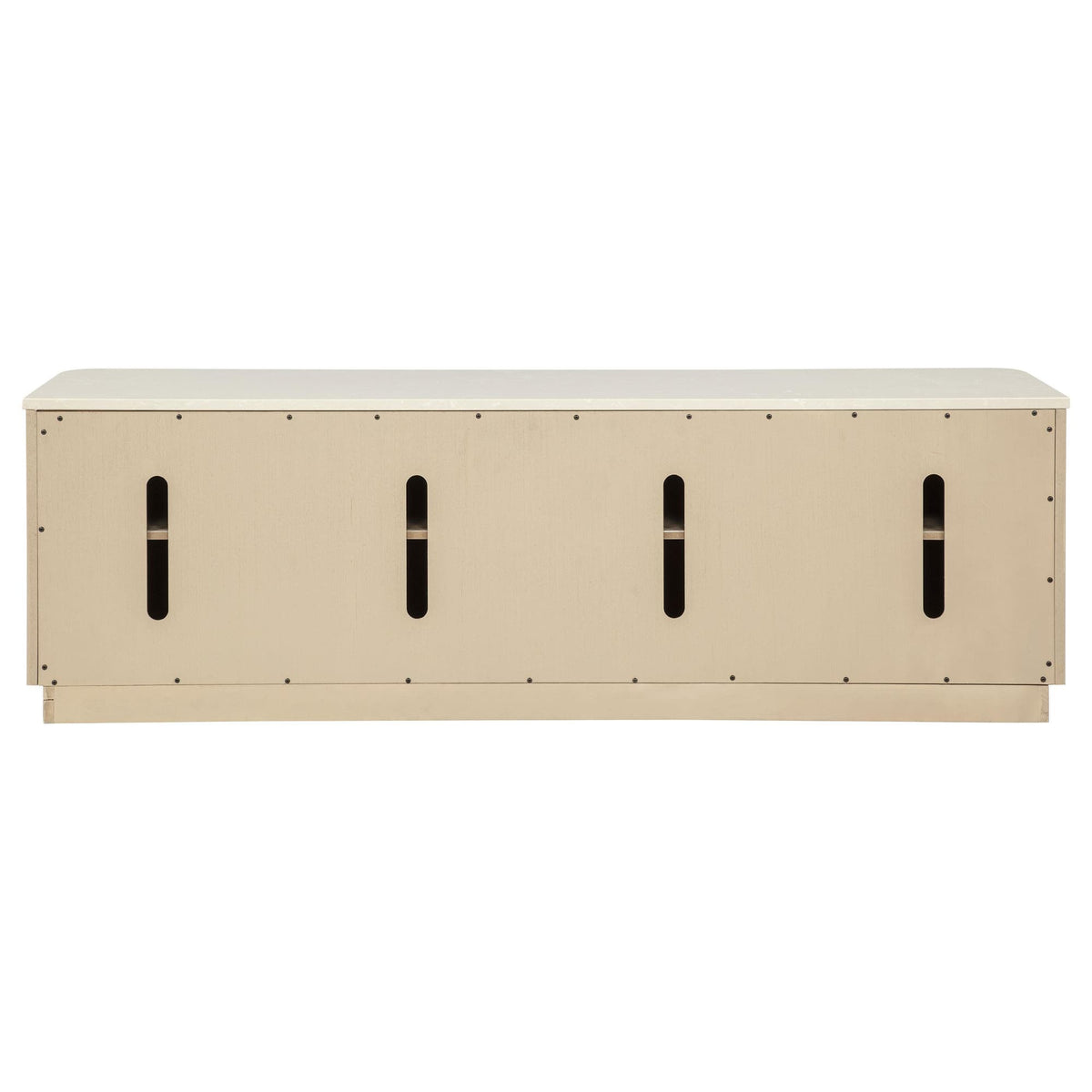 Lucaire 4-Door TV Stand for TVs up to 77 Inches Honed Cream and Sandstone — product image 6