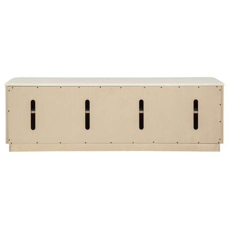 Lucaire 4-Door TV Stand for TVs up to 77 Inches Honed Cream and Sandstone — product image 6