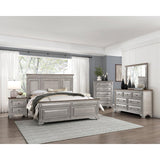 Marquette king bed full view highlighting traditional panel headboard