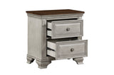 Side view of Marquette Gray bed and dresser