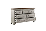 Opened drawer chest in Marquette Gray set