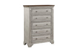Detailed front panel of dresser