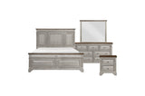 Marquette Gray Panel Bedroom Set displaying panel bed front view