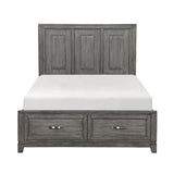 Garretson Gray Queen Storage Platform Bed front view