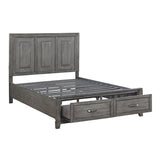 Top angle of Garretson King Platform Bed illustrating slat support system