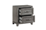 Garretson Gray Storage Bedroom Set dresser with storage open
