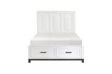Bedroom view of Garretson White Storage Platform Bedroom Set bed