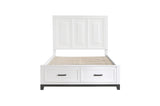 Main view of Garretson White Storage Platform Bedroom Set bed