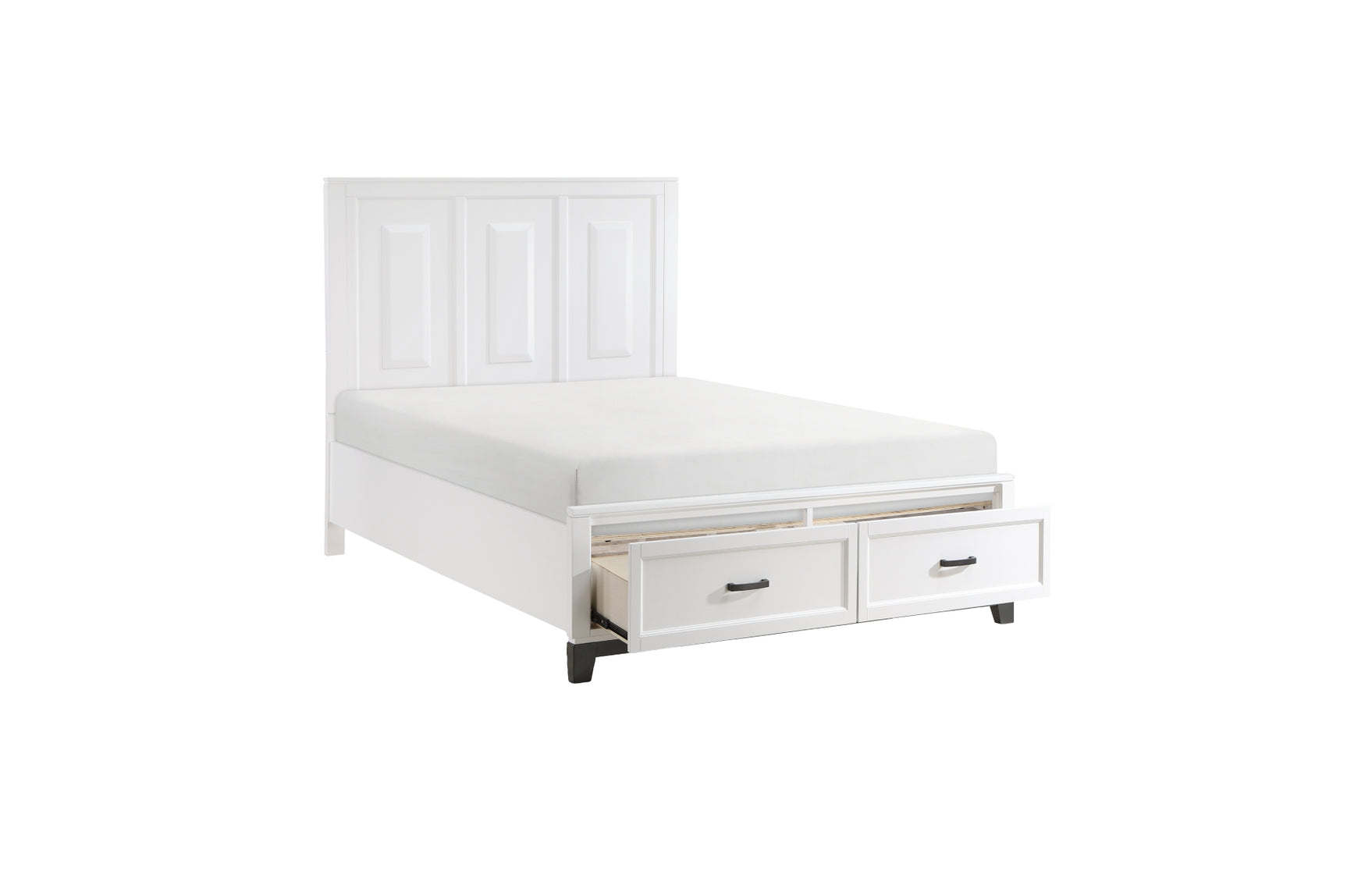 Main view of Garretson White Storage Platform Bedroom Set bed