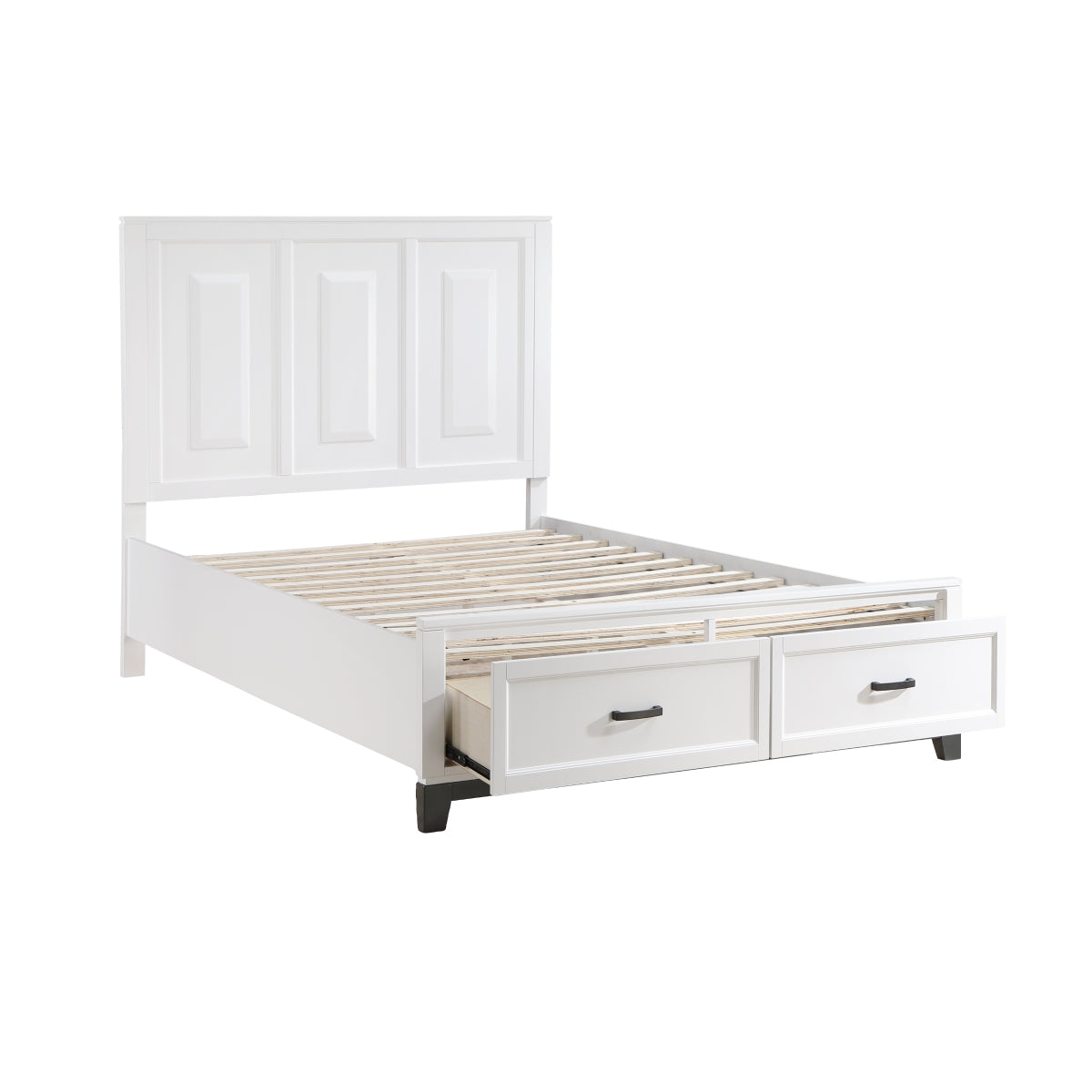 Hela queen bed profile showing rail height