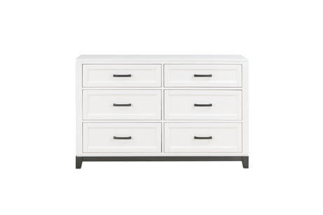 Bedroom view of Garretson White Storage Platform Bedroom Set bed