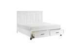 Main view of Garretson White Storage Platform Bedroom Set bed