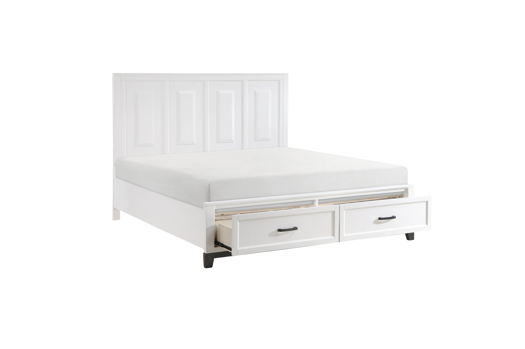 Main view of Garretson White Storage Platform Bedroom Set bed