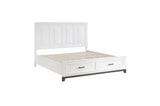 Bedroom view of Garretson White Storage Platform Bedroom Set bed