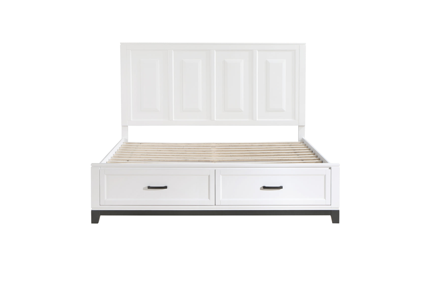 Main view of Garretson White Storage Platform Bedroom Set bed