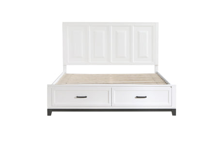 Main view of Garretson White Storage Platform Bedroom Set bed