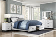 Main view of Garretson White Storage Platform Bedroom Set bed