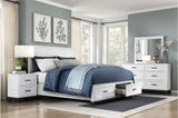 Main view of Garretson White Storage Platform Bedroom Set bed