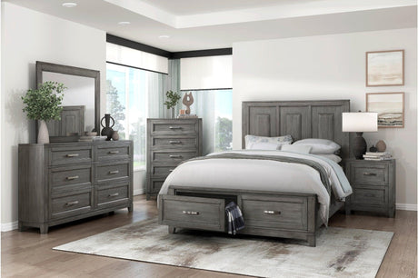 Garretson Gray Storage Bedroom Set bed main view
