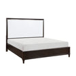 Side view of Niles White and Cherry Panel Queen Bed