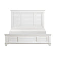 Mackinac White Solid Wood Queen Bed front view