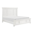 Mackinac White Solid Wood Queen Bed side view