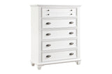 side view detail of Mackinac White Bedroom Set bed