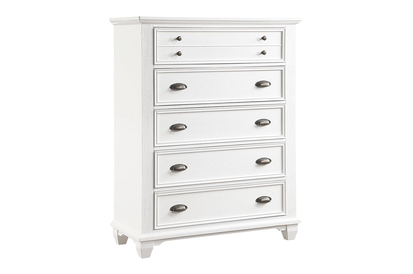 side view detail of Mackinac White Bedroom Set bed