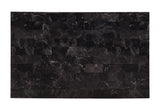 front view of Tempe black faux leather faux marble rectangular dining room set dining room furniture