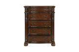 Side angled view of king size Rico Upholstered Tufted Panel Bedroom Set