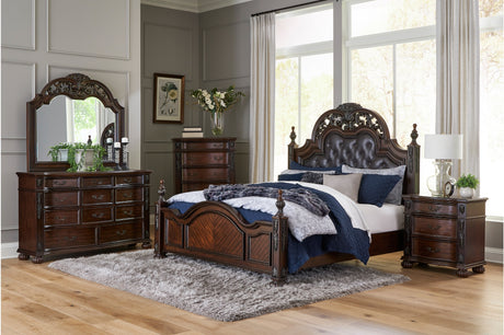 Rico Upholstered Tufted Panel Bedroom Set bed main view
