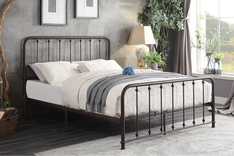 Larkspur Dark Bronze Metal King Platform Bed full product view