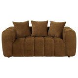 Lazaro Fabric Upholstered Wide Channel Loveseat Bronze — product image 3