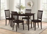 G150152 Cappuccino and Dark Brown Rectangular Dining Set main view detail