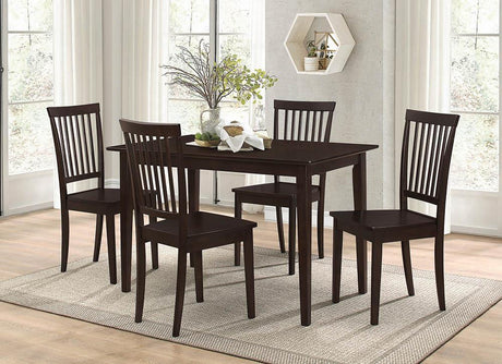 G150152 Cappuccino and Dark Brown Rectangular Dining Set main view detail