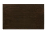 Close detail of bench seat and table leg finish