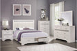 Main view of Luster White Faux Leather Storage Platform Bed