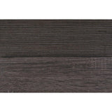 Close-up of Luster King Bed gray faux-wood veneer panel