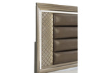 main view of Loudon Champagne Upholstered Bedroom Set bed