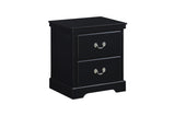 Side view of Seabright Black Faux Leather Upholstered NightStand