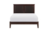 Seabright Cherry Faux Leather Bedroom Set main bed view