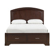 Bella Cherry Full Storage Platform Bed front view