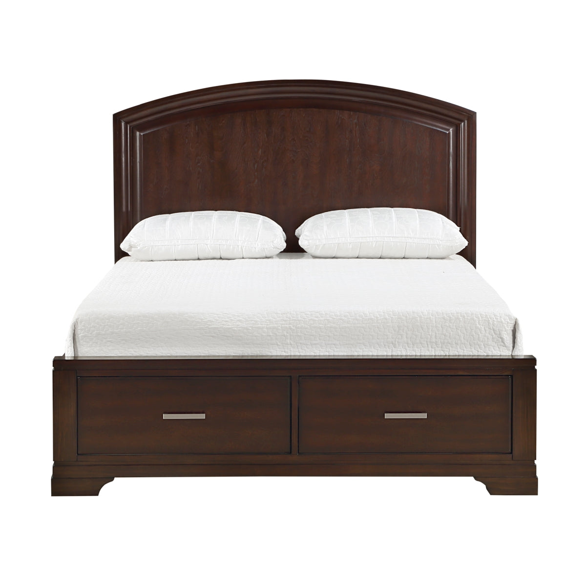 Bella Cherry Full Storage Platform Bed front view