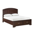 Bella Cherry Full Storage Platform Bed side angle