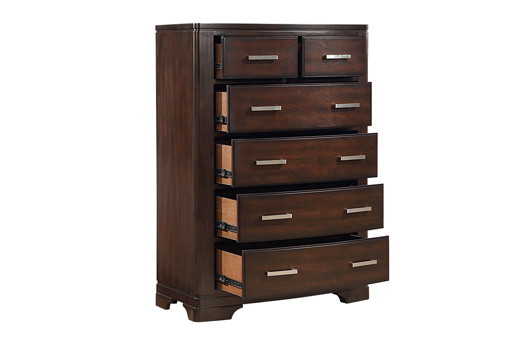 Hudson Cherry Storage Platform Bedroom Set main bed view